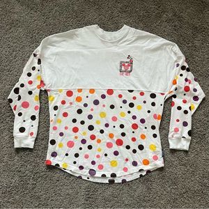 Disney Parks 2019 Minnie Rock The Dots Polka Dot Spirit Jersey Top Womens Size S